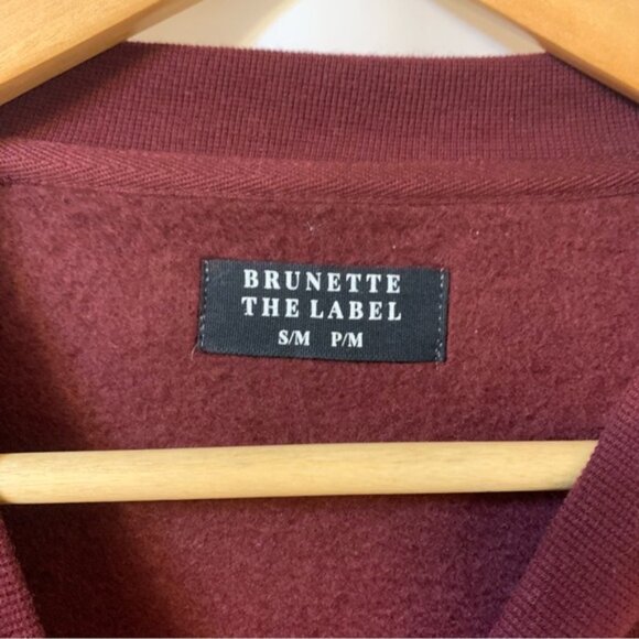 Brunette The Label Core Crew BLONDE Winetasting Burgundy S/M NWT - Picture 4 of 11